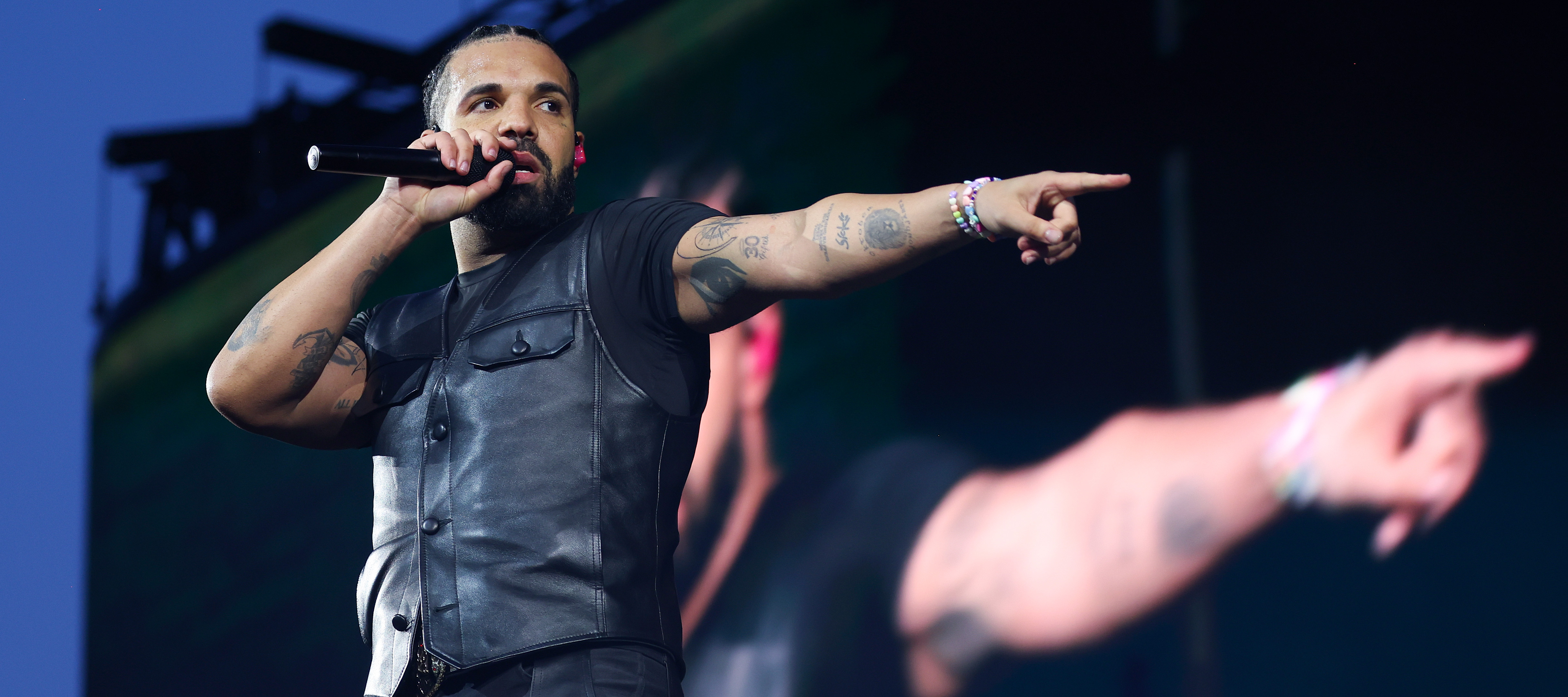 Rapper Drake performs during day two of Wireless Festival 2025