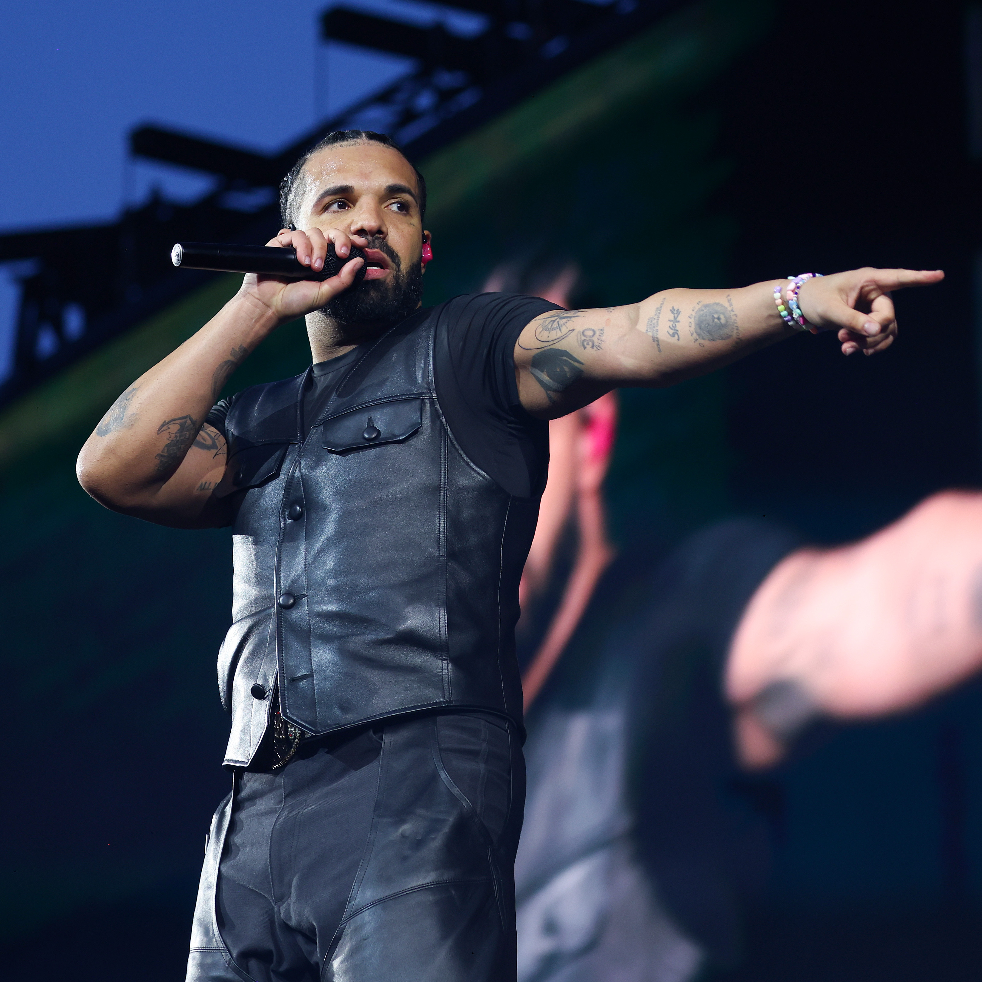 Rapper Drake performs during day two of Wireless Festival 2025