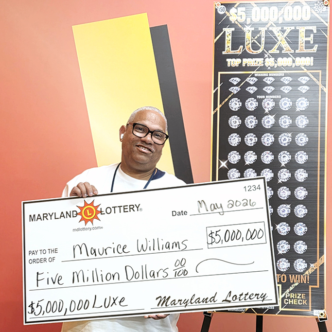A photo of Maurice Williams who won $5 million in a Maryland lottery