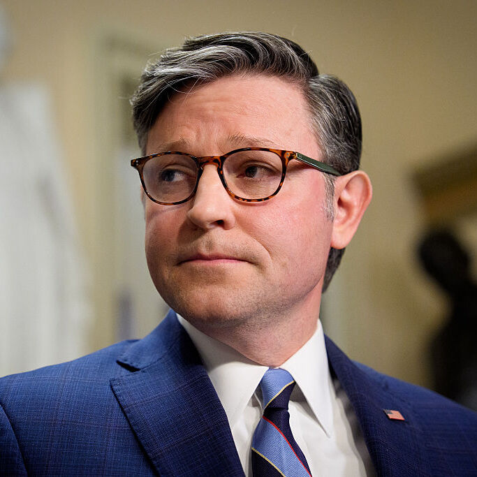 A photo of speaker Mike Johnson