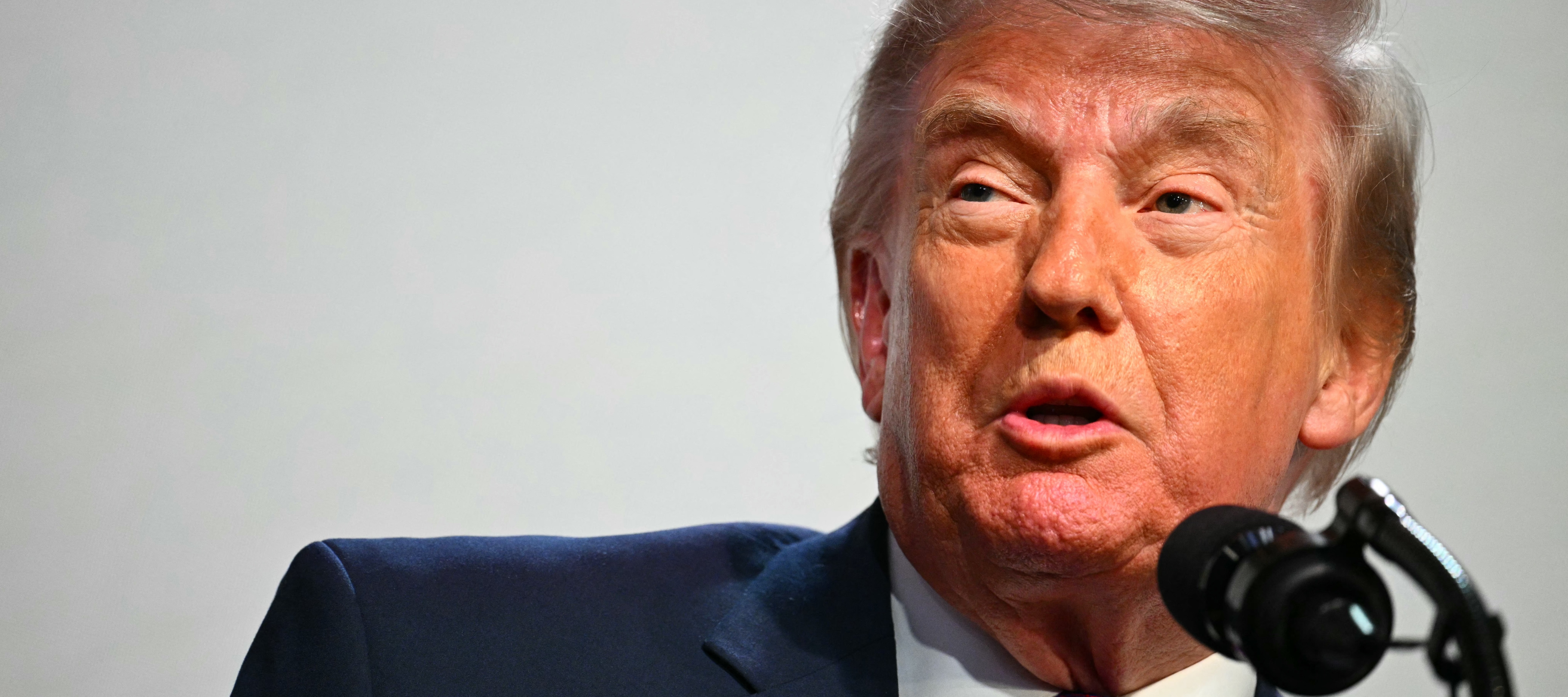 US President Donald Trump speaks during a healthcare affordability event in the South Court Auditorium of The White House in Washington, DC, on May 18, 2026.