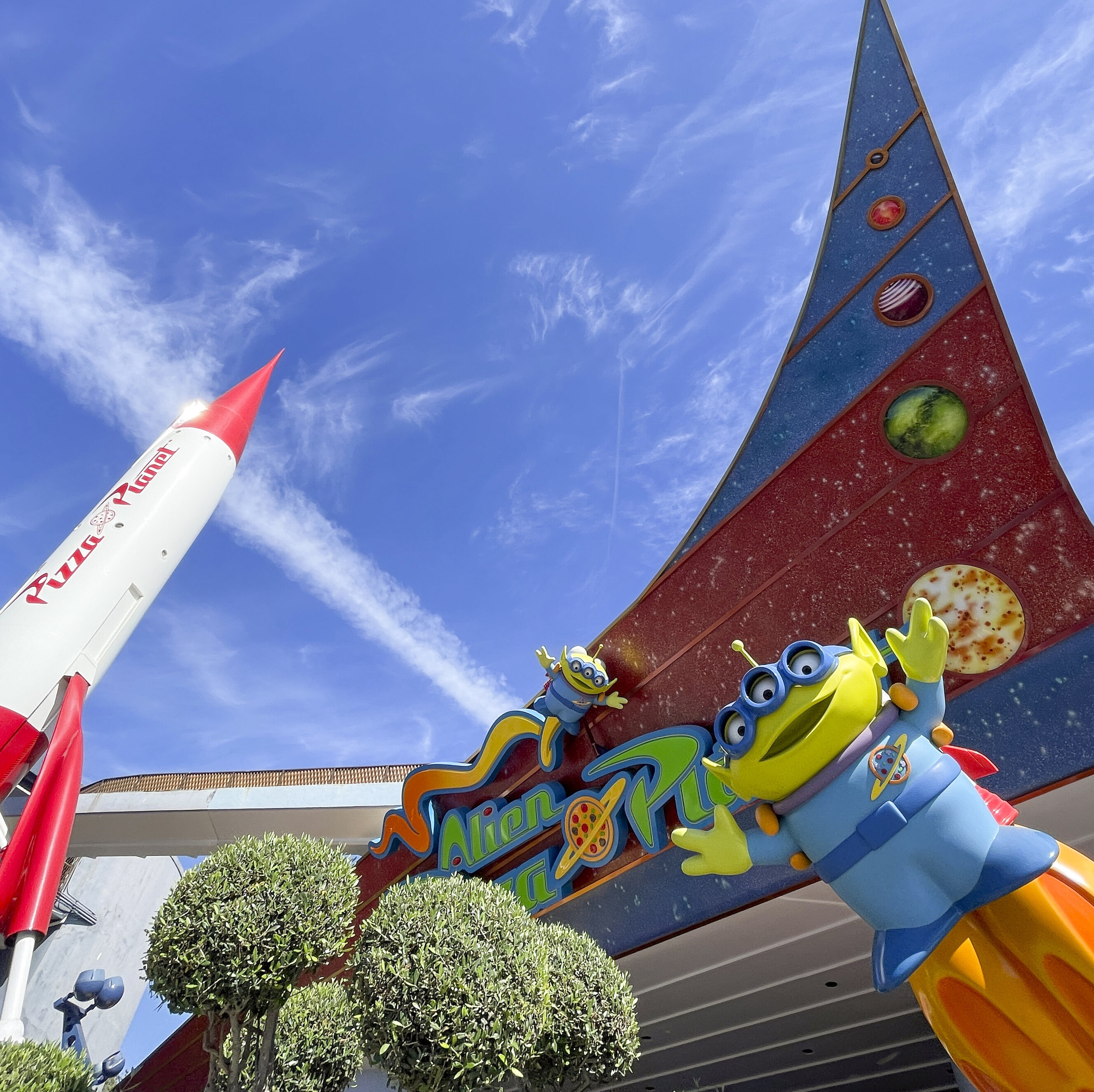 Alien Pizza Planet, a Toy Story-themed restaurant at Disneyland, offers an $86 family pizza meal deal.