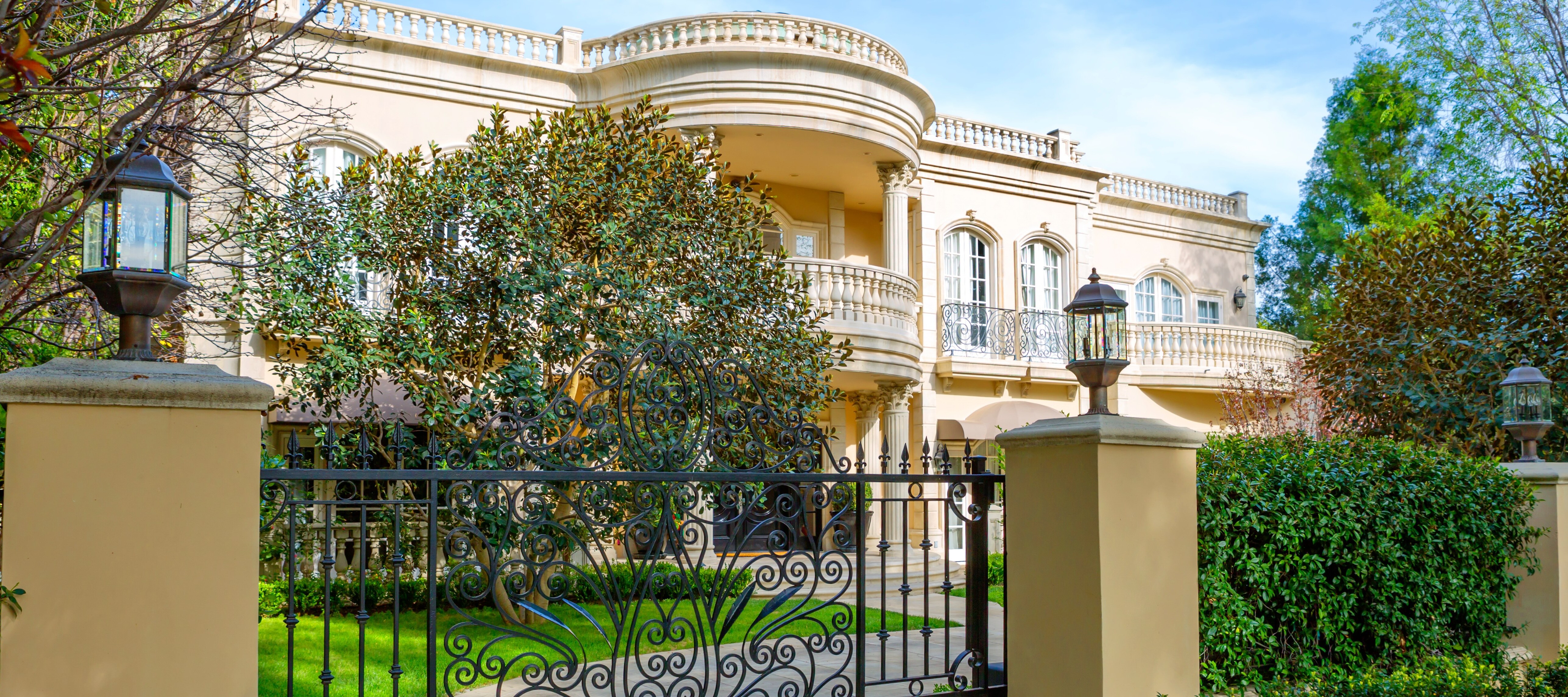 Gated mansion in Los Angeles
