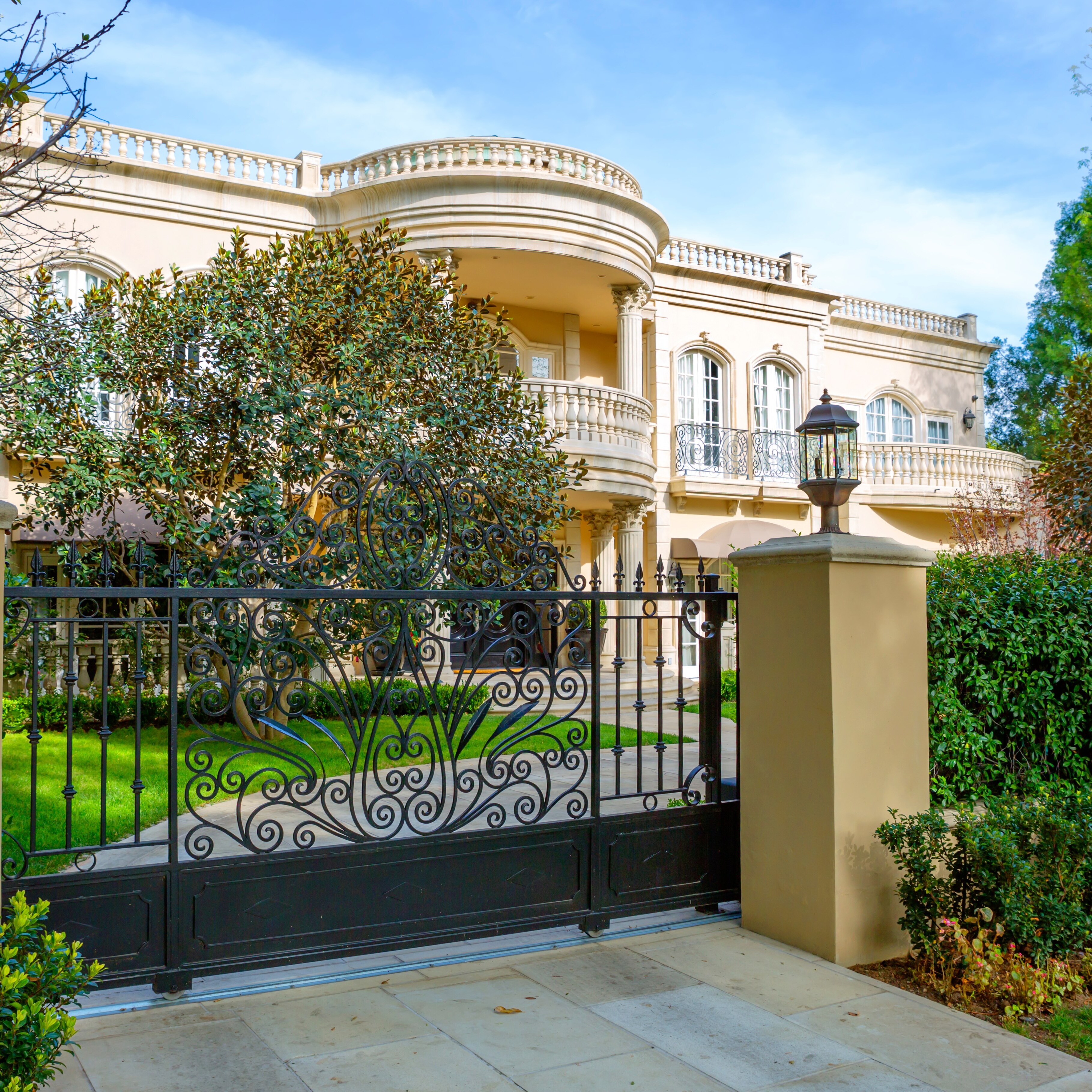Gated mansion in Los Angeles