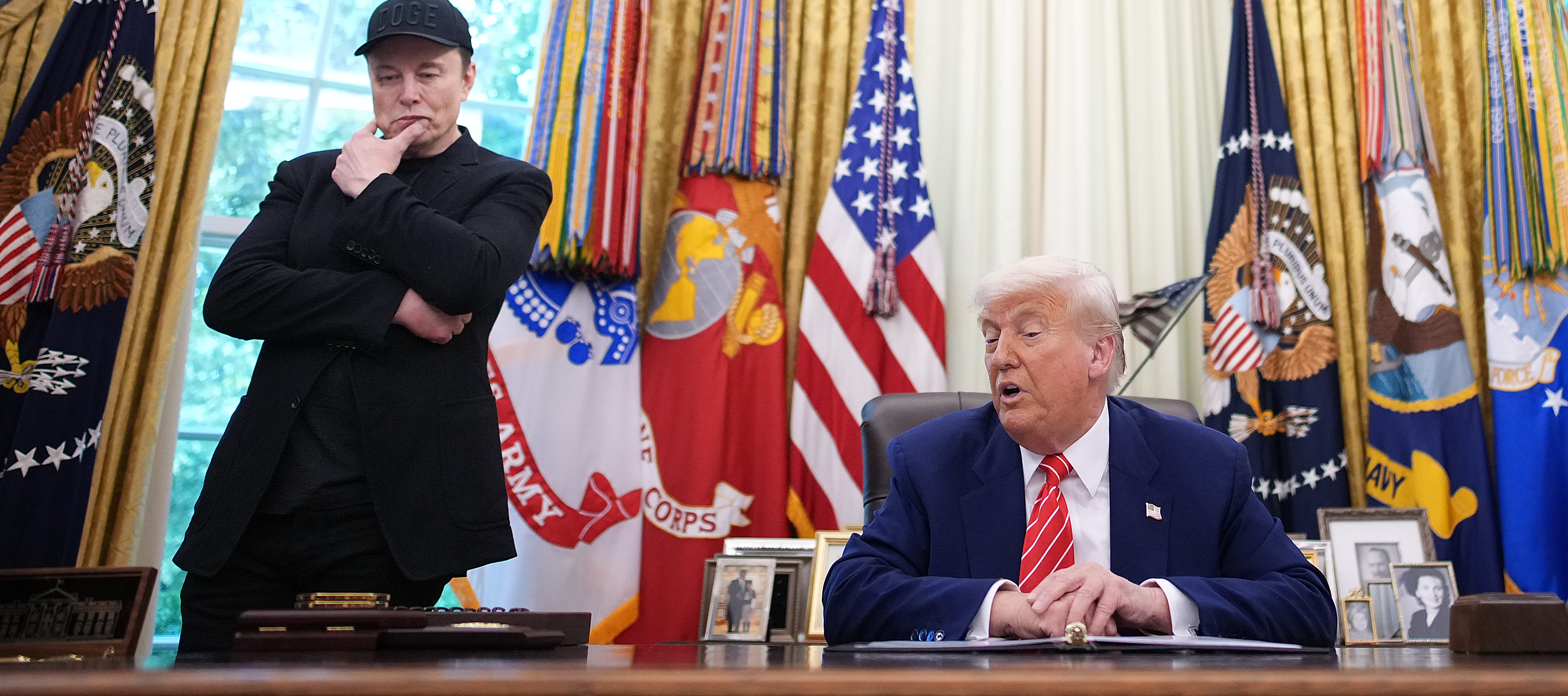 President Trump is joined by Elon Musk in the Oval Office.