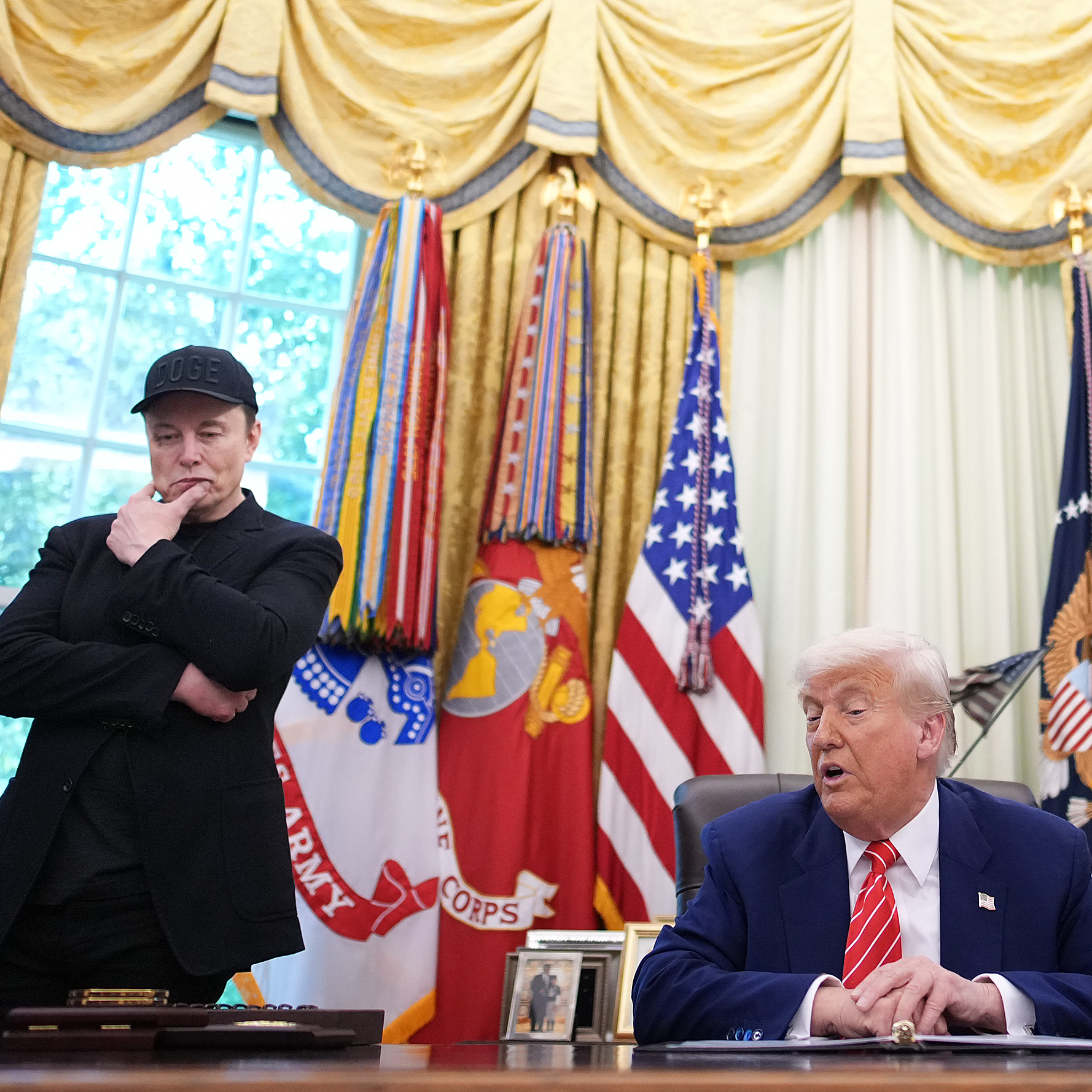 President Trump is joined by Elon Musk in the Oval Office.
