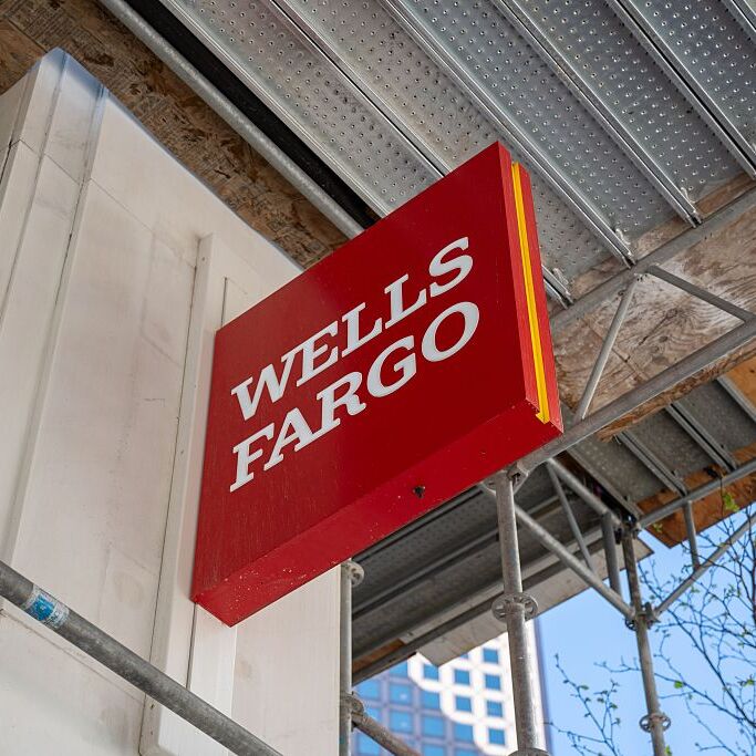 A photo of a Wells Fargo sign