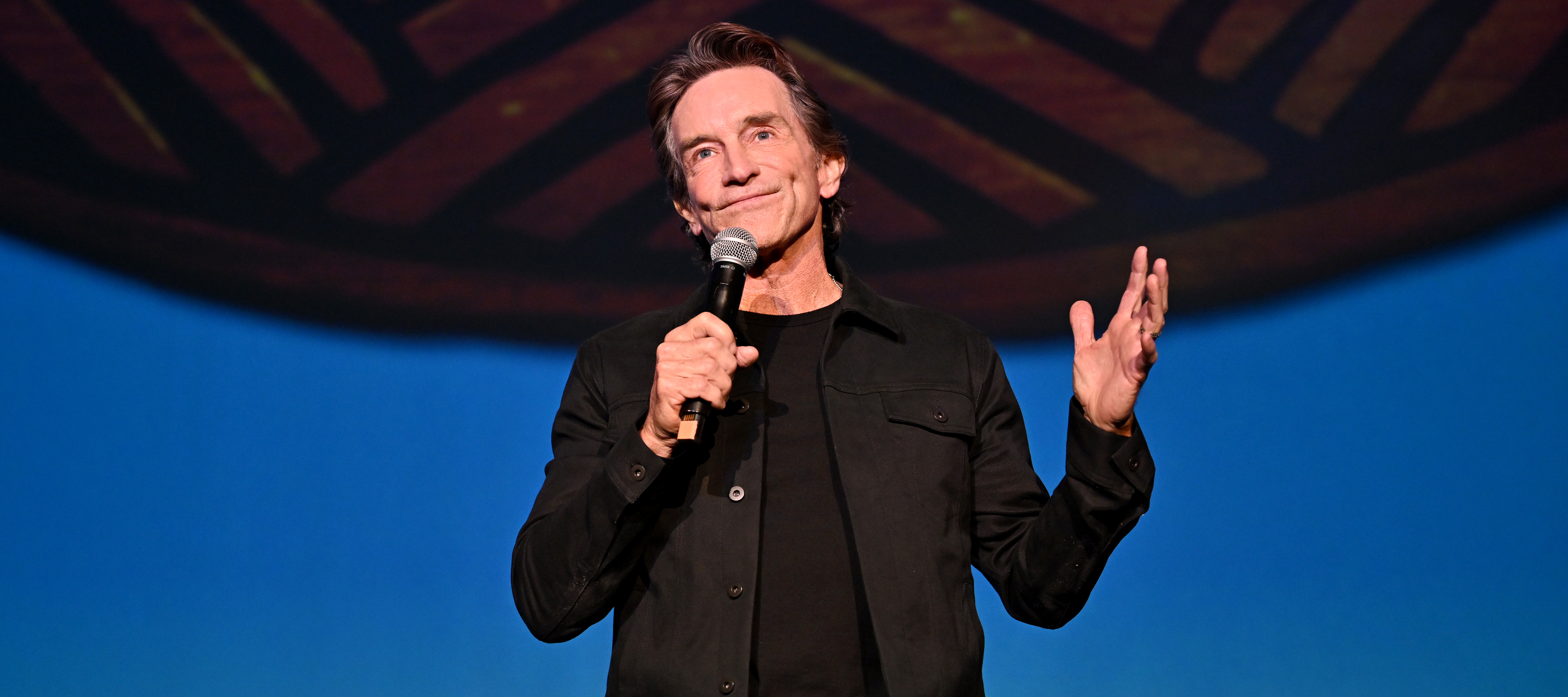 Jeff Probst speaks onstage during the Survivor 50 Premiere Screening in February 2026 — when people were already betting correctly on the winner..
