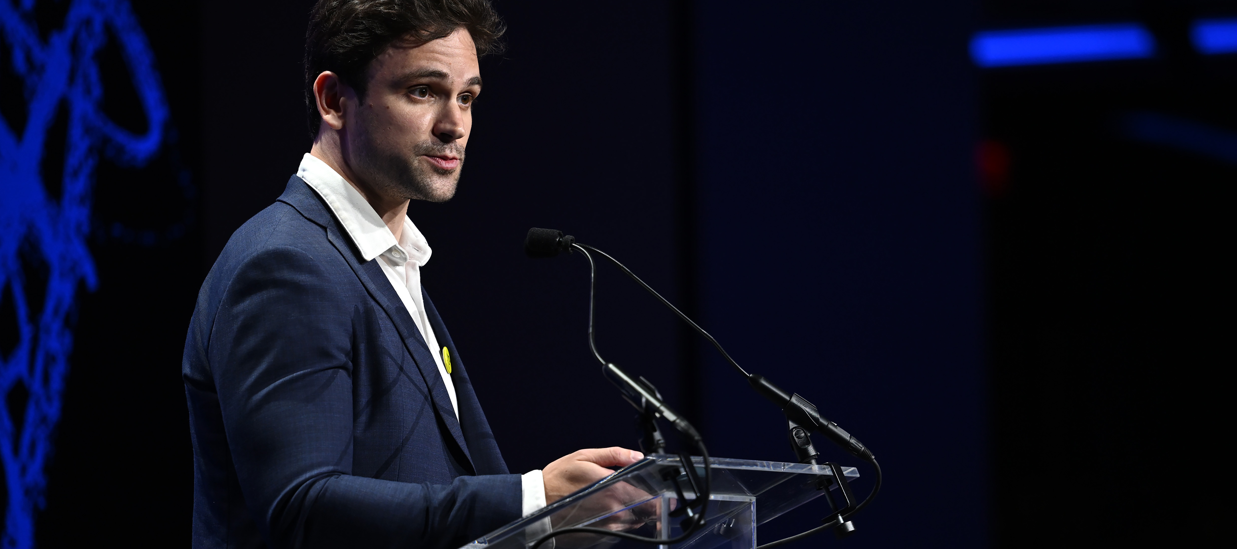 Alex Atallah speaks onstage at Pursuit's Annual Bash Gala