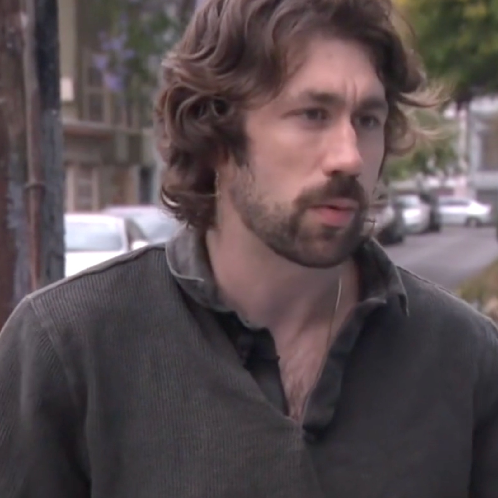 L: Elliot Slade speaks to CBS News, R: Waymo robotaxi