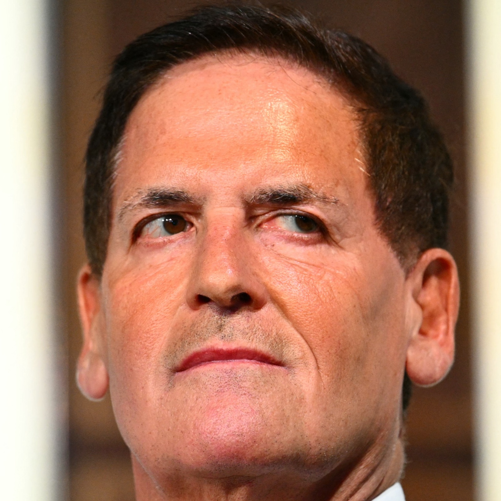 Mark Cuban looking dapper but serious in the White House