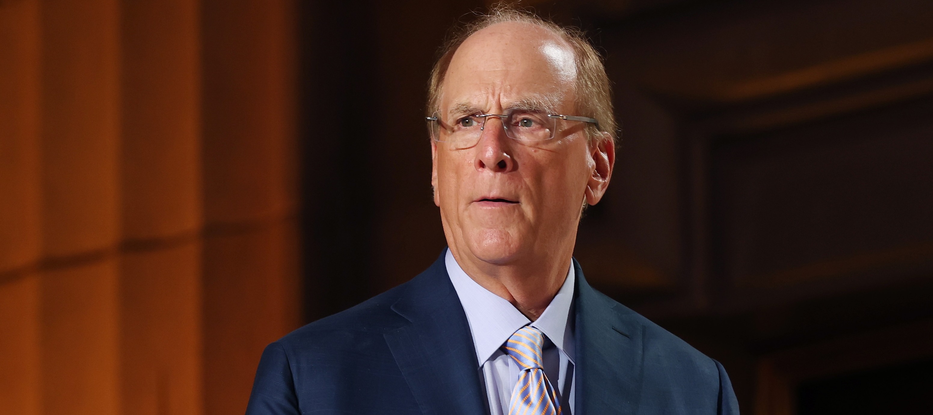 CEO of BlackRock Larry Fink arrives to a panel at the BlackRock Infrastructure Summit on March 11, 2026 in Washington, DC.