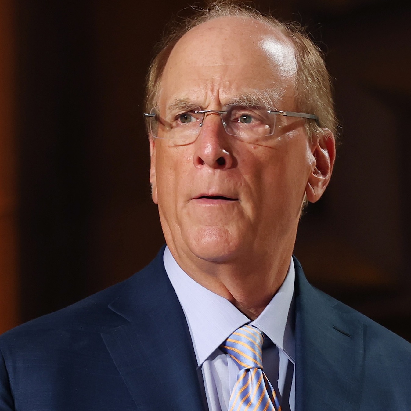 CEO of BlackRock Larry Fink arrives to a panel at the BlackRock Infrastructure Summit on March 11, 2026 in Washington, DC.