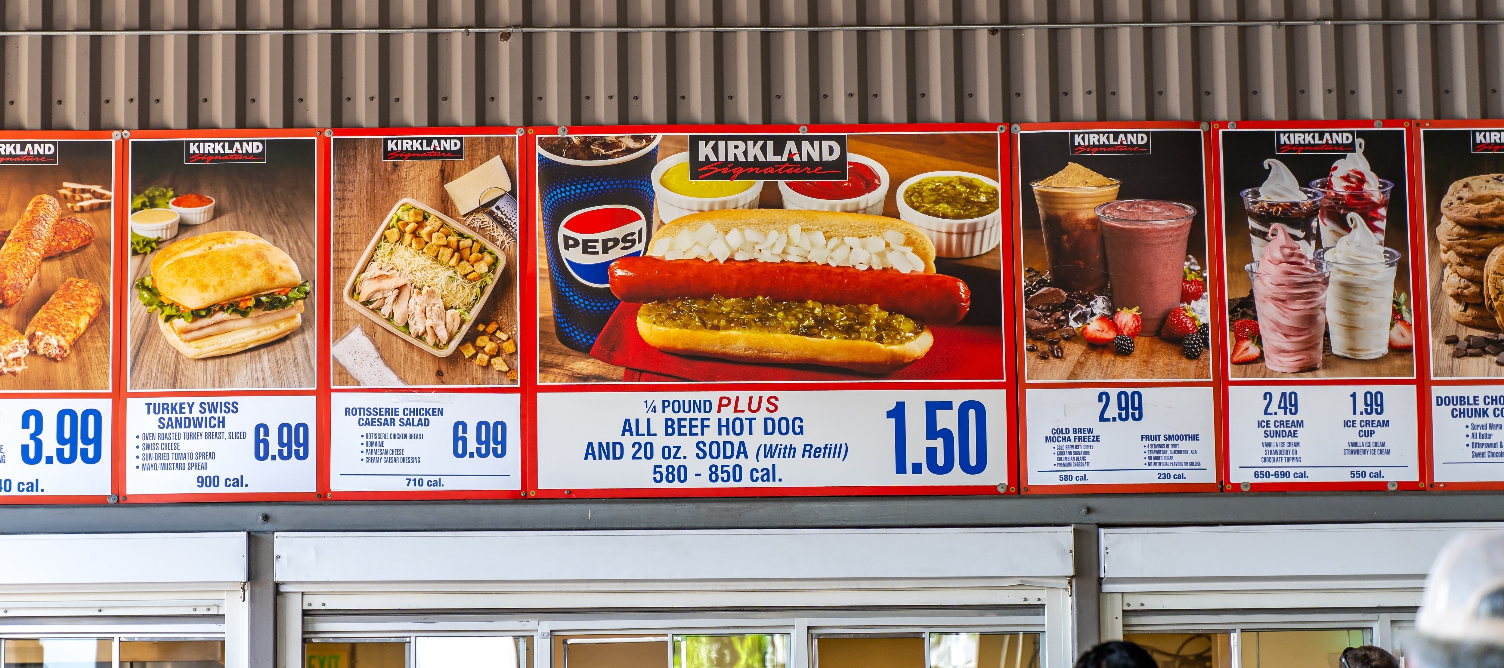Costco menu board