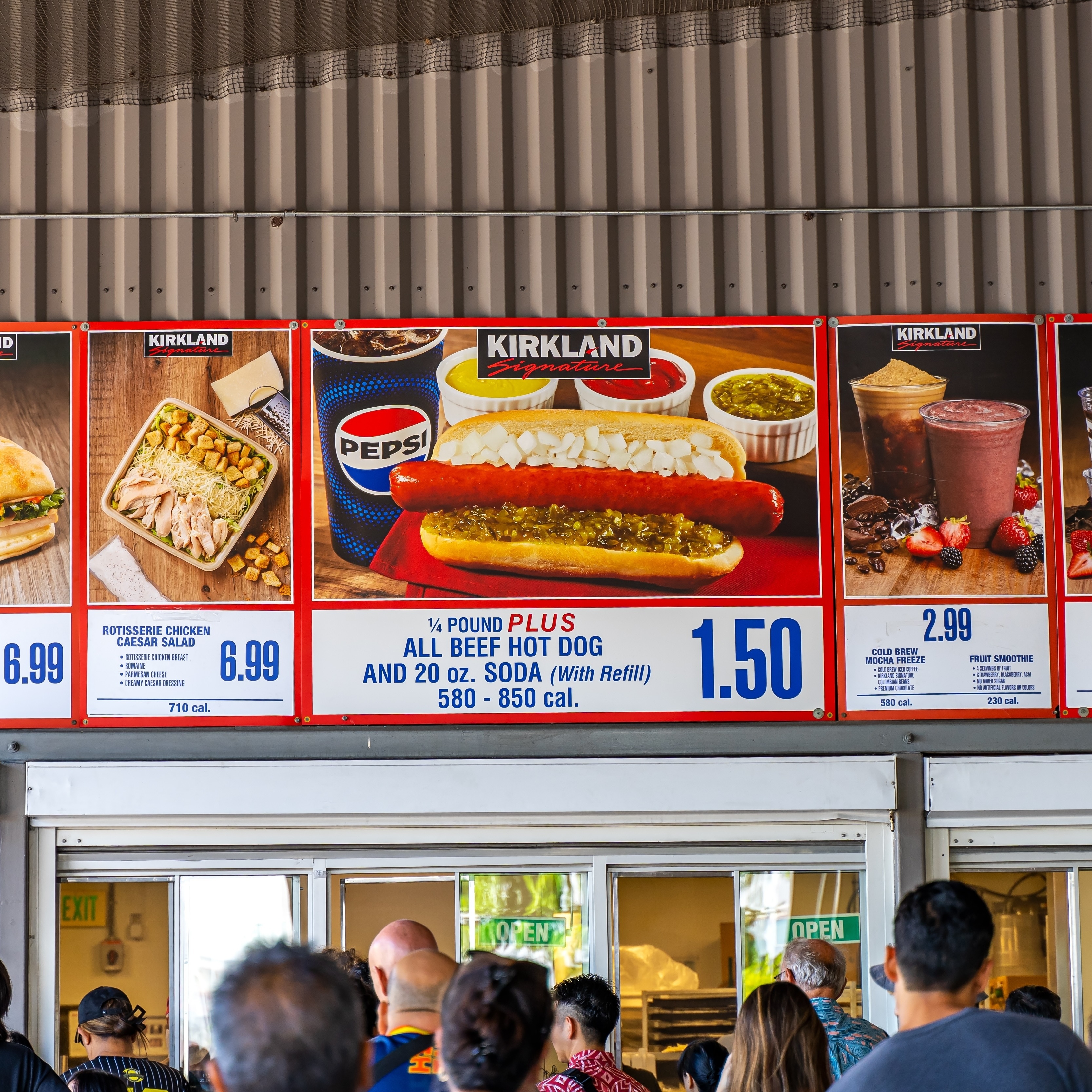 Costco menu board