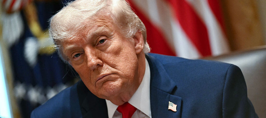 U.S. President Donald Trump looks on during a cabinet meeting in the Cabinet Room of the White House