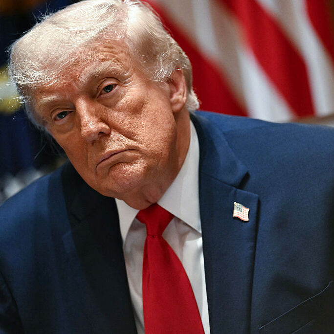 U.S. President Donald Trump looks on during a cabinet meeting in the Cabinet Room of the White House