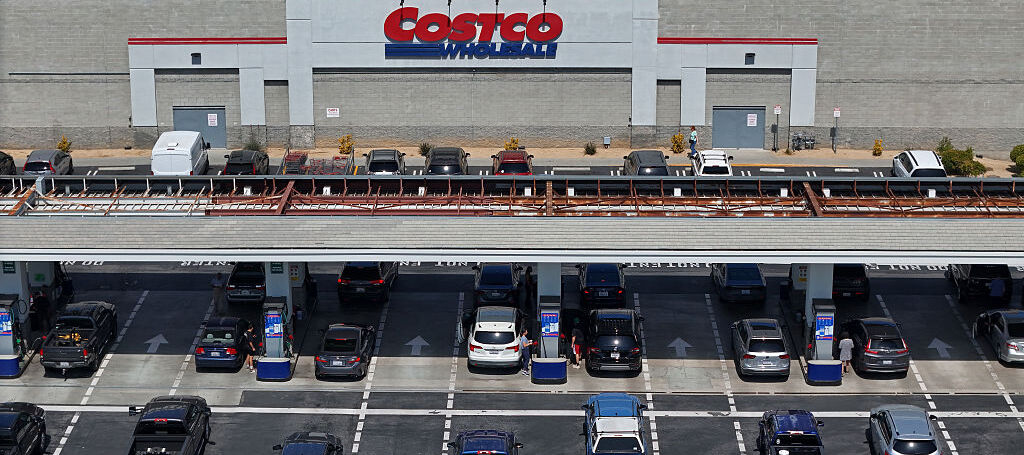 A photo of a Costco gas station