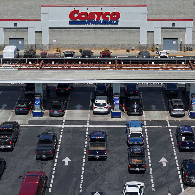 A photo of a Costco gas station