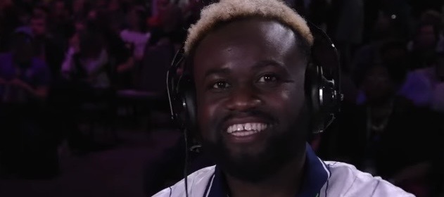 Street Fighter player Ludovic Mbock competes at Combobreaker 2026.