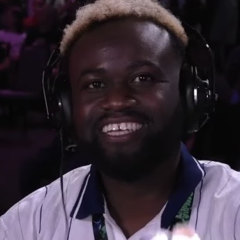 Street Fighter player Ludovic Mbock competes at Combobreaker 2026.