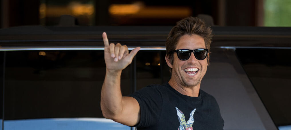 Nick Woodman, founder and chief executive officer of GoPro, gestures as he arrives on the first day of the annual Allen &amp; Company Sun Valley Conference,