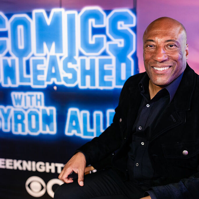 Photo of Byron Allen on the set of his show