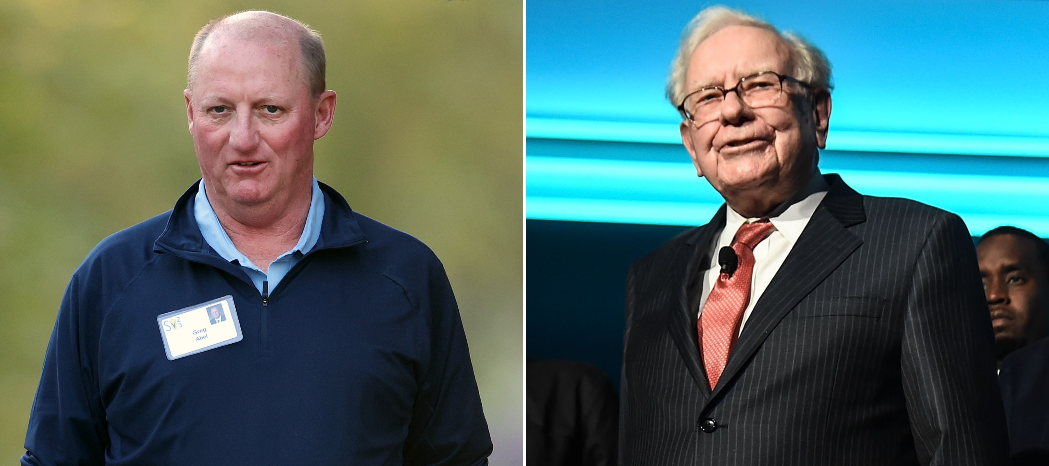 Berkshire Hathaway's new CEO, Greg Abel, and its former CEO, Warren Buffett.