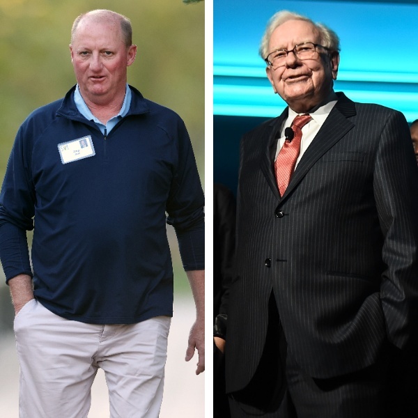 Berkshire Hathaway's new CEO, Greg Abel, and its former CEO, Warren Buffett.