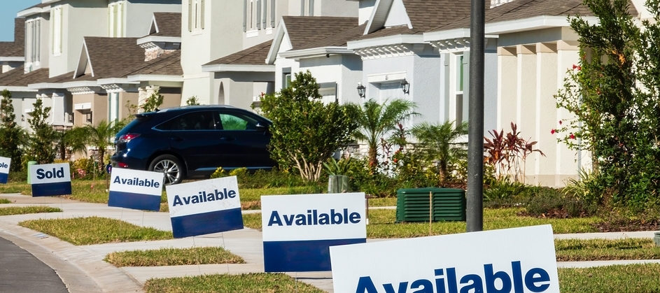 Picture of a row of homes for sale
