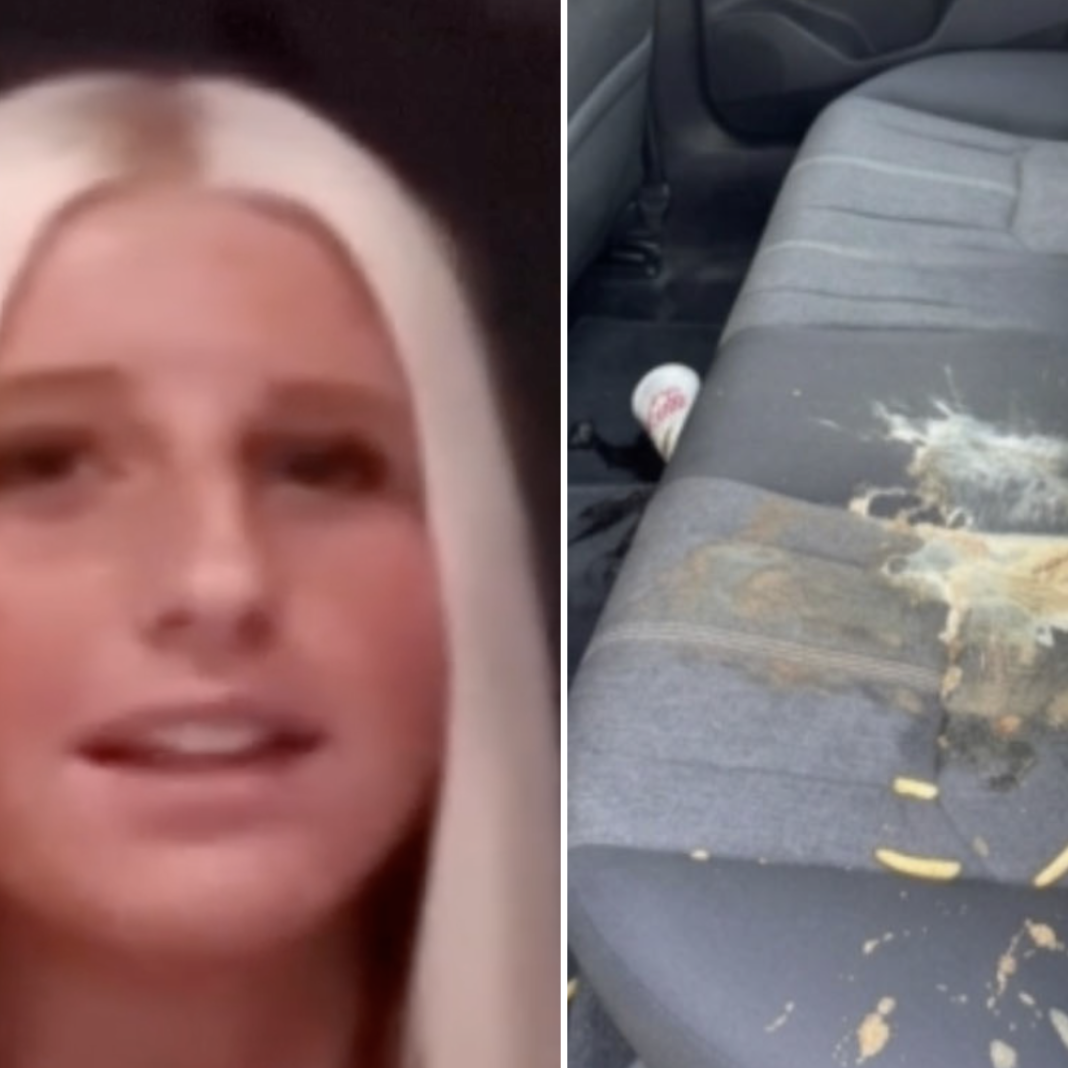 The teenage passenger and the AI generated photo sent by a Lyft driver.