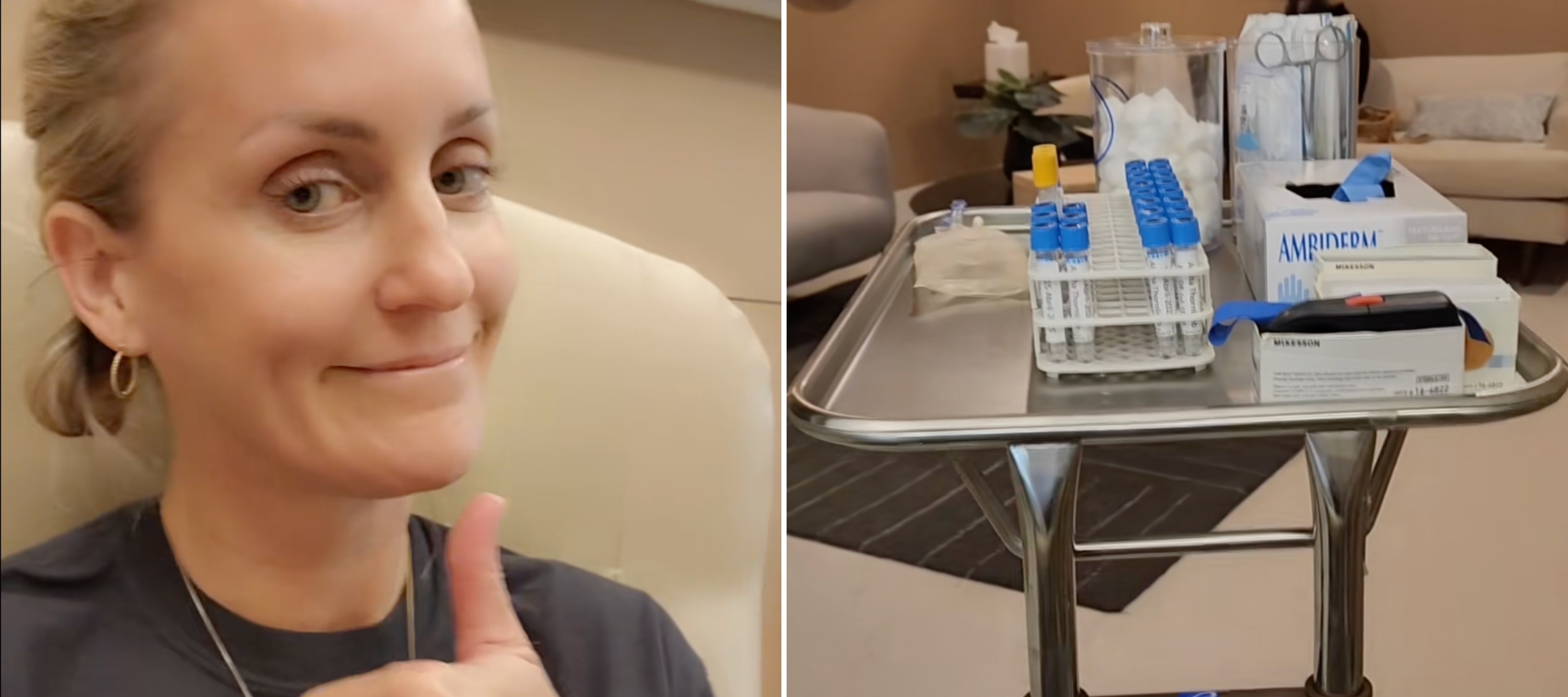 TikTok user documenting stem cell treatment