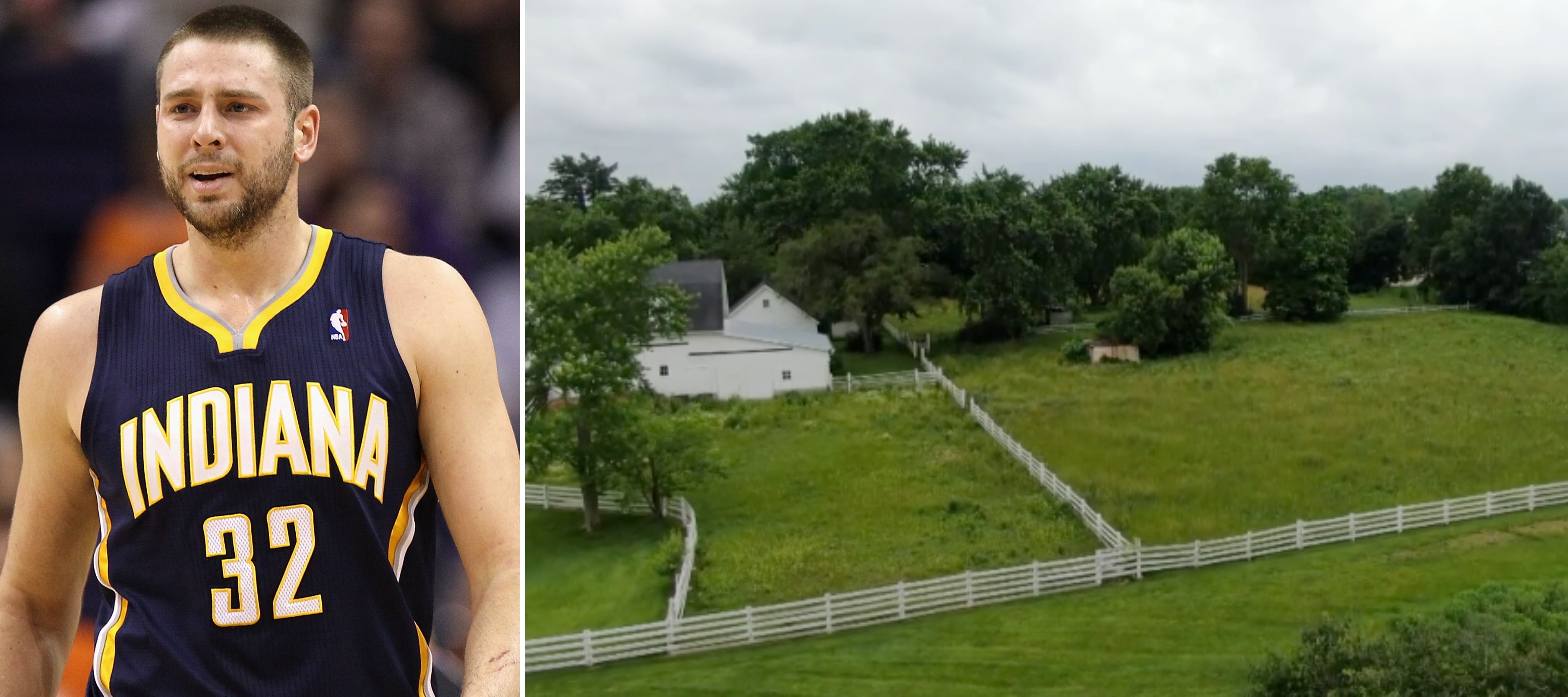 Josh McRoberts in an Indiana Pacers uniform, and the property that belonged to his grandmother.