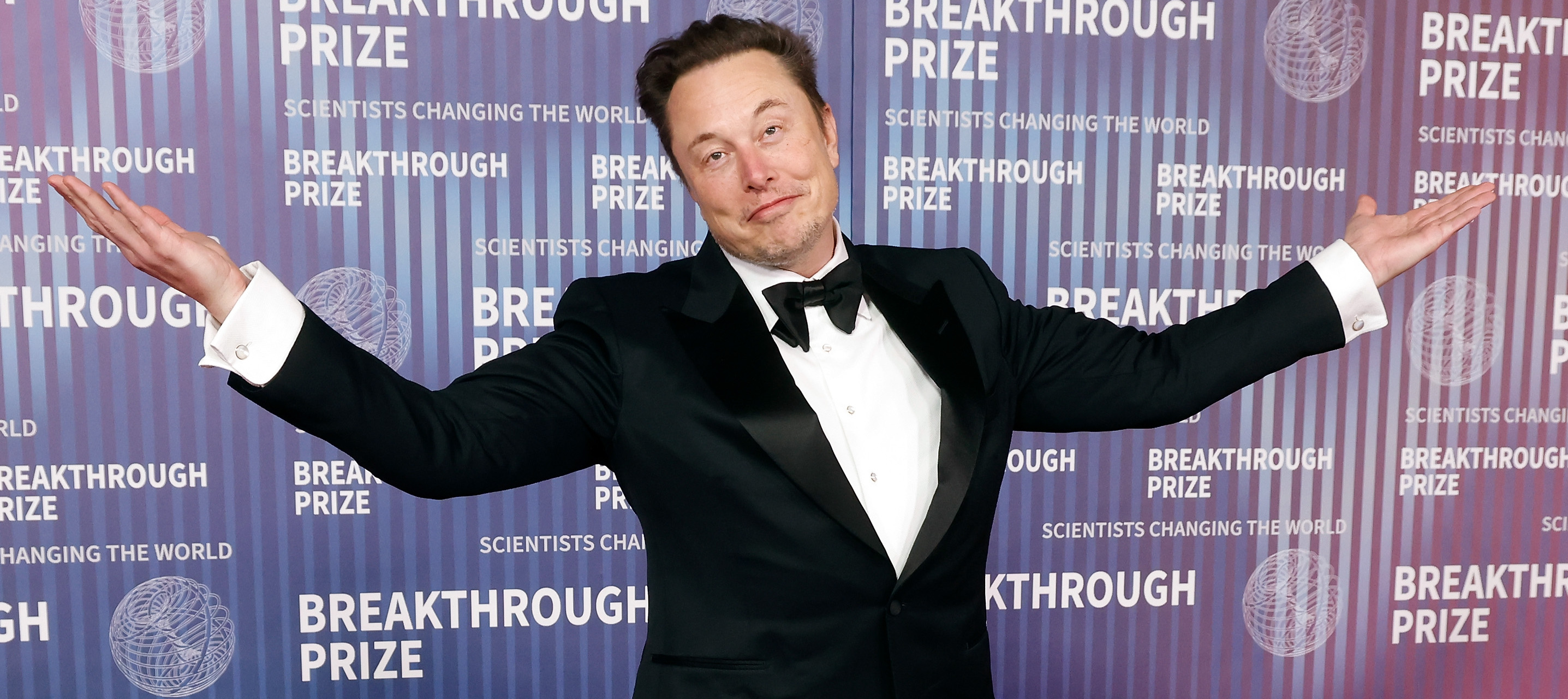 Elon Musk attends the 2024 Breakthrough Prize Ceremony at Academy Museum of Motion Pictures in Los Angeles.
