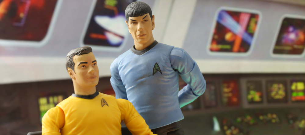 A photo of a scene recreation from 'Star Trek'