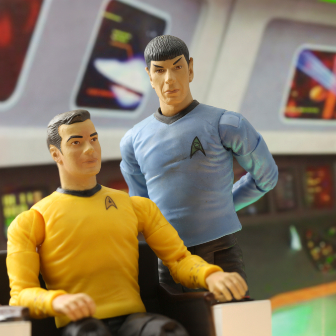 A photo of a scene recreation from 'Star Trek'