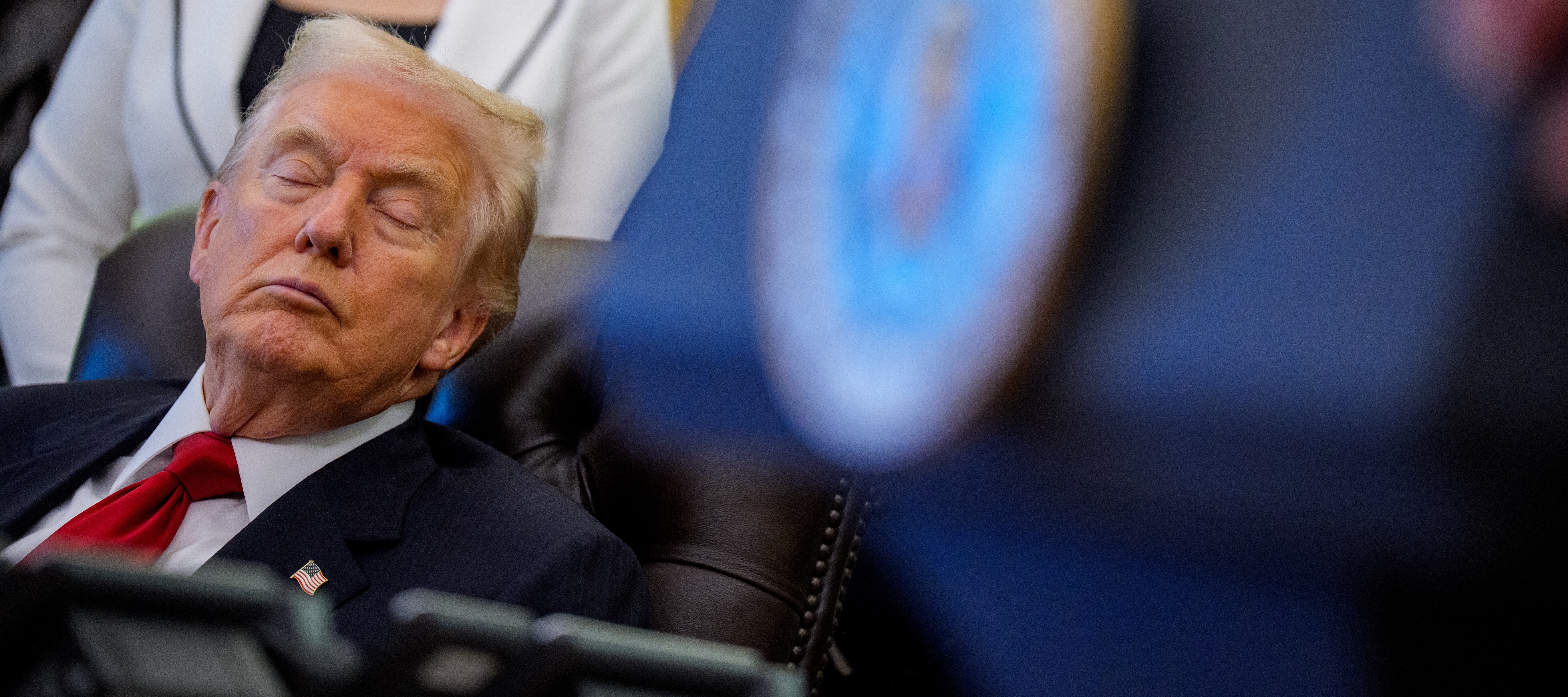 U.S. President Donald Trump appears at an event on lowering drug prices in the Oval Office at the White House on November 06, 2025 in Washington, DC.