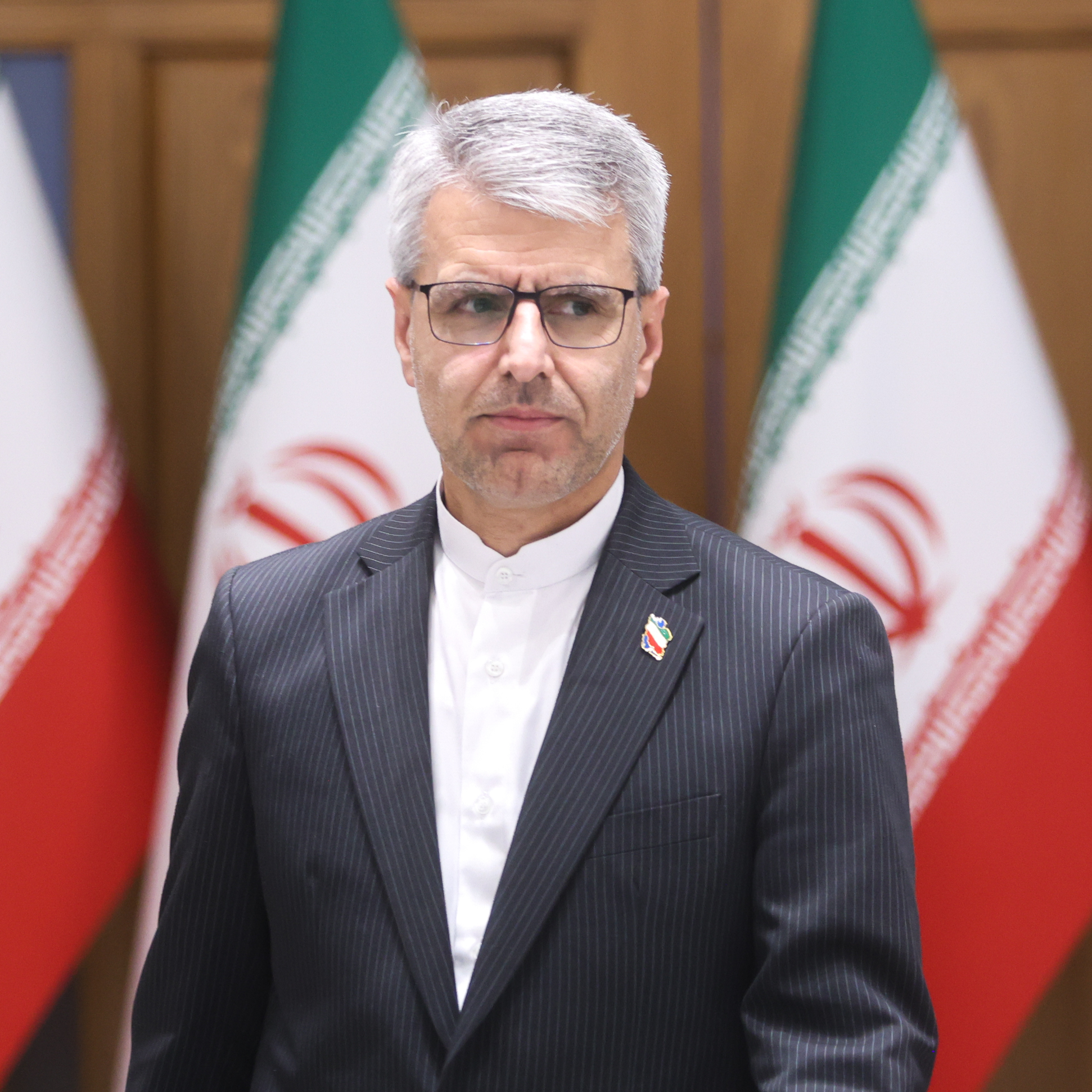 Esmail Baghaei Hamaneh, current spokesperson of the Iranian Ministry of Foreign Affairs seen during his weekly press conference