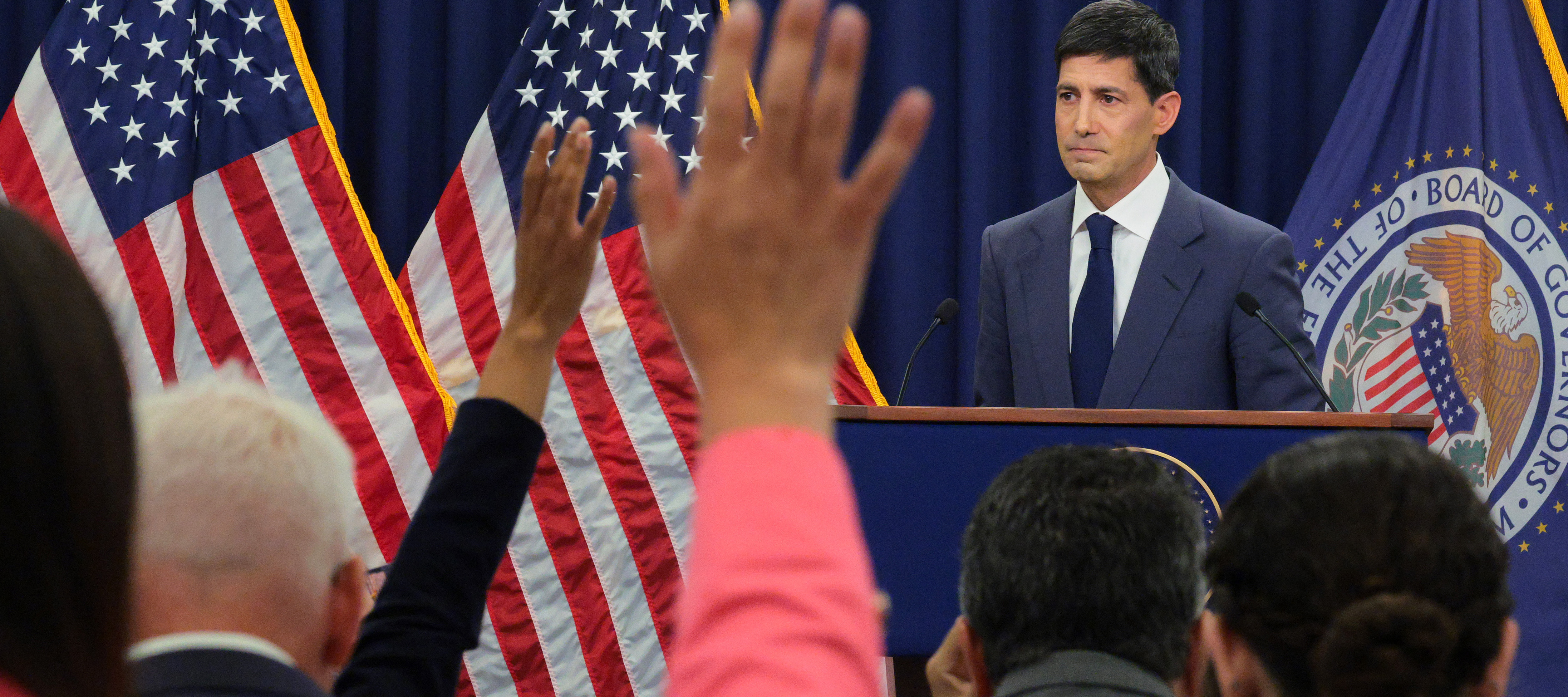 Federal Reserve Chair Kevin Warsh takes questions from reporters.