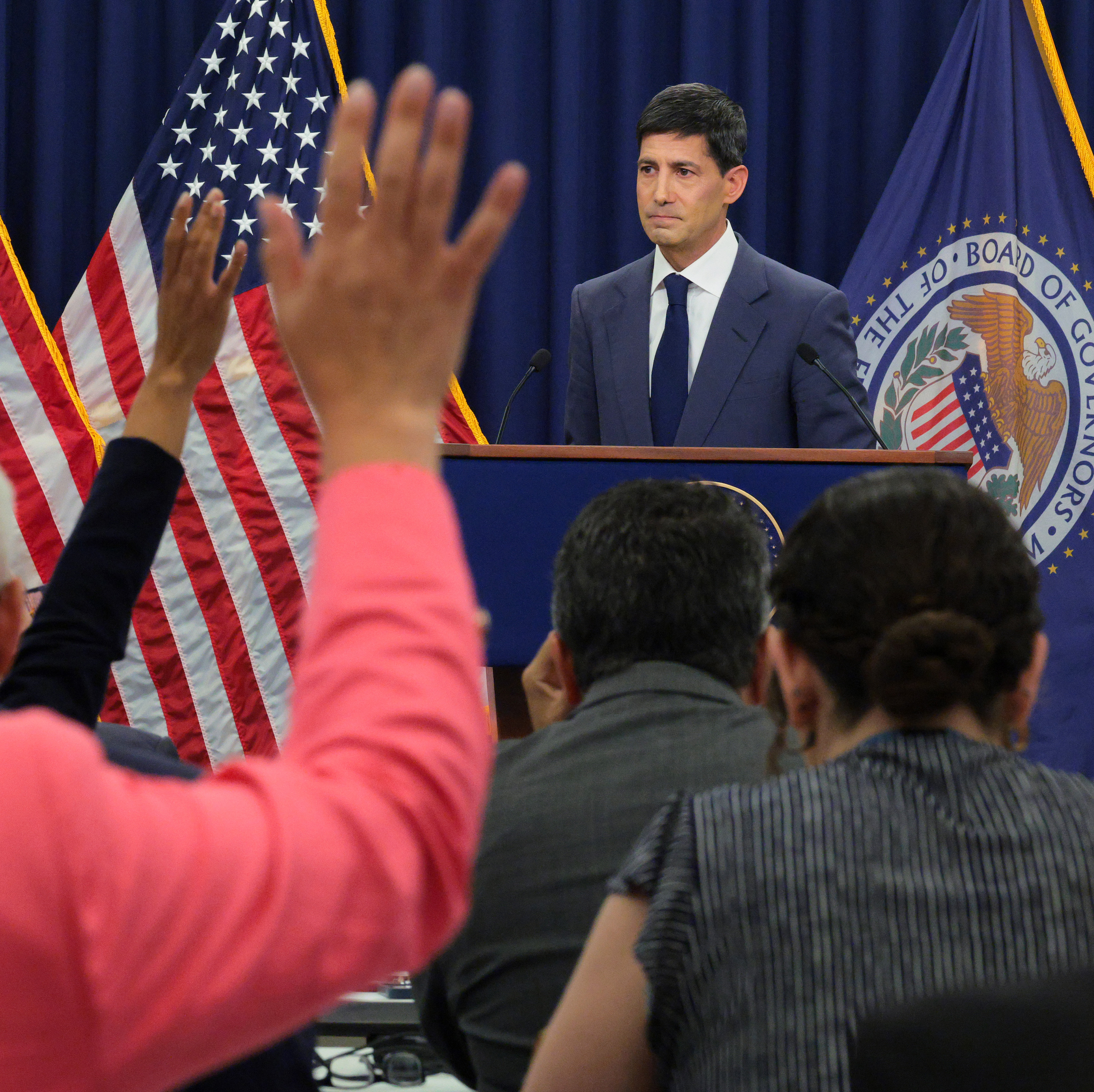 Federal Reserve Chair Kevin Warsh takes questions from reporters.