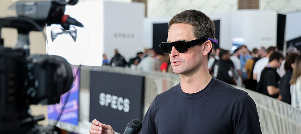 Evan Spiegel, Co-Founder and CEO, Snap Inc. is interviewed about SPECS at AWE 2026 at Long Beach Convention &amp; Entertainment Center on June 16, 2026 in Long Beach, California. (