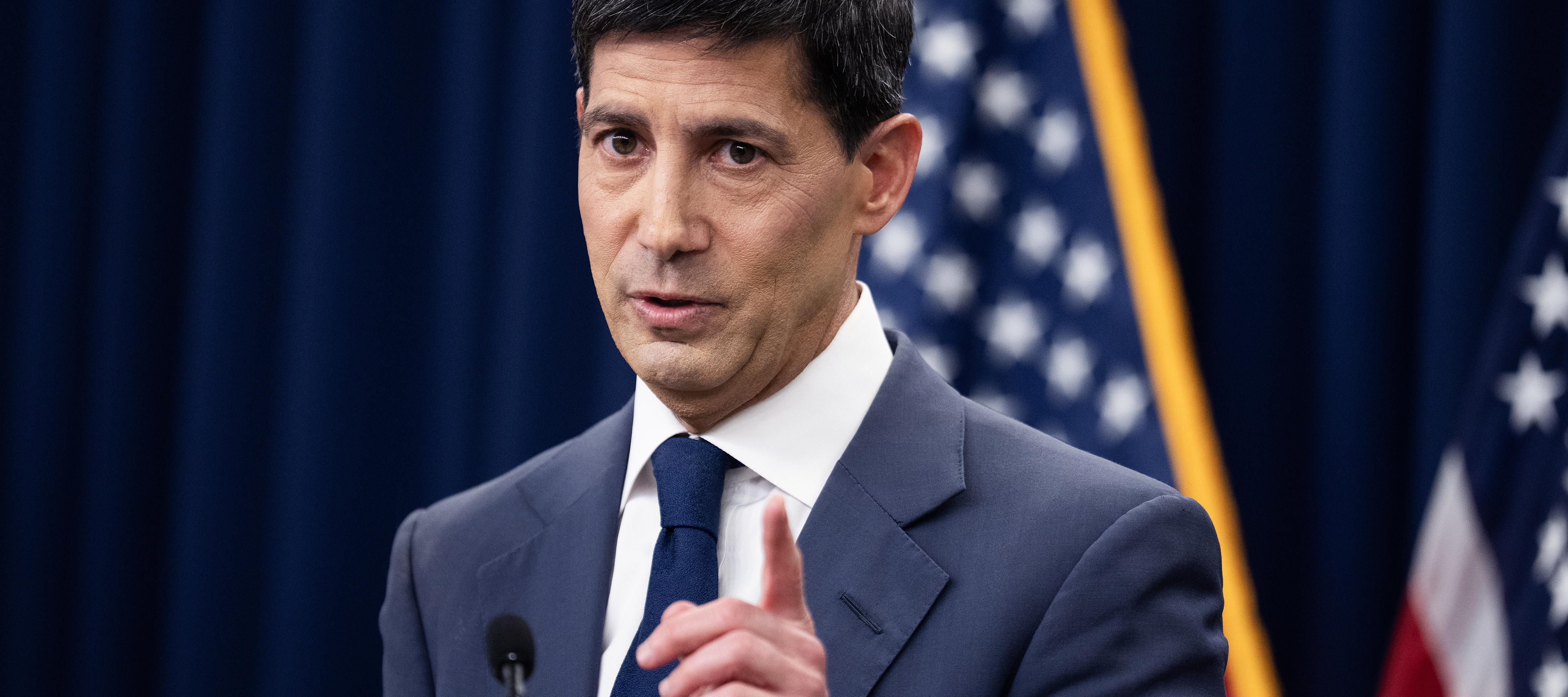 Federal Reserve Chairman Kevin Warsh talks at a news conference after a meeting of the Federal Open Market Committee on June 17, 2026.