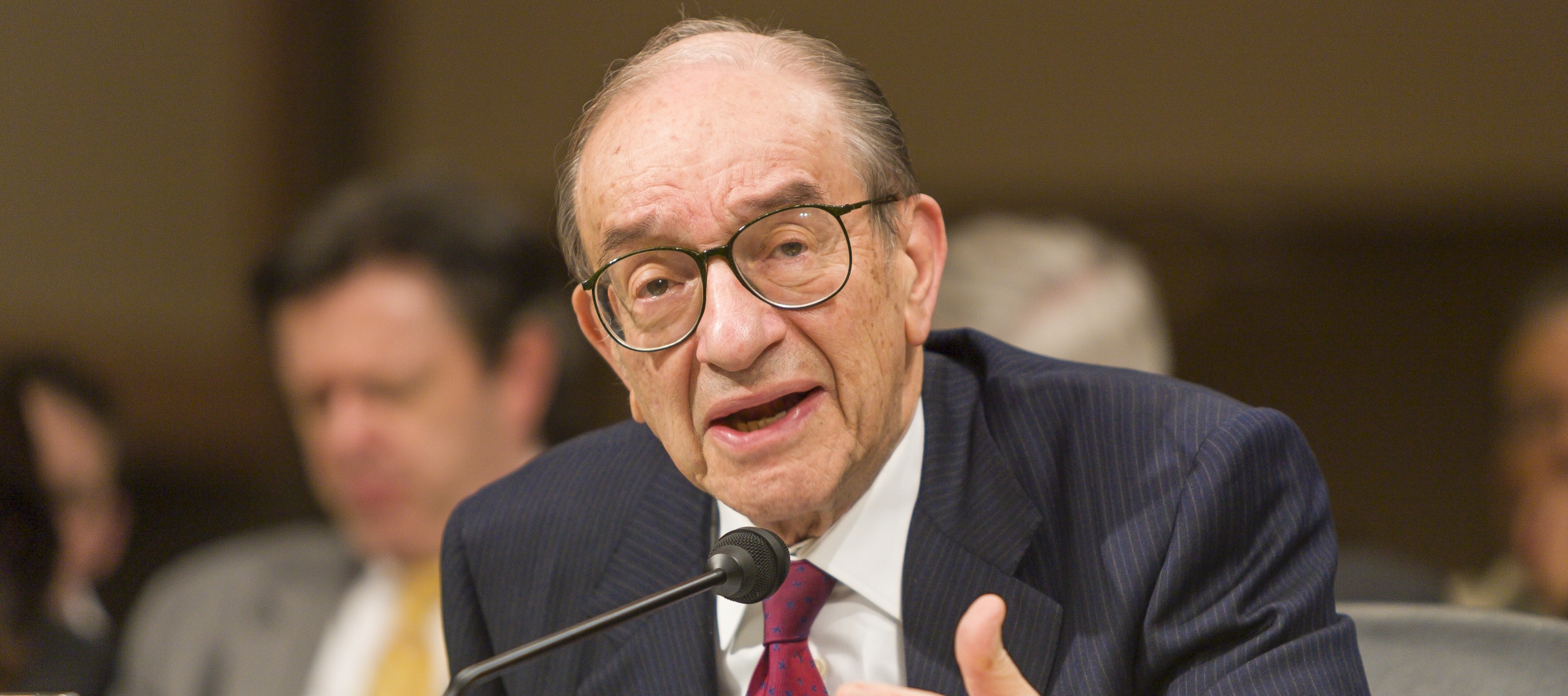 Alan Greenspan testifying in court