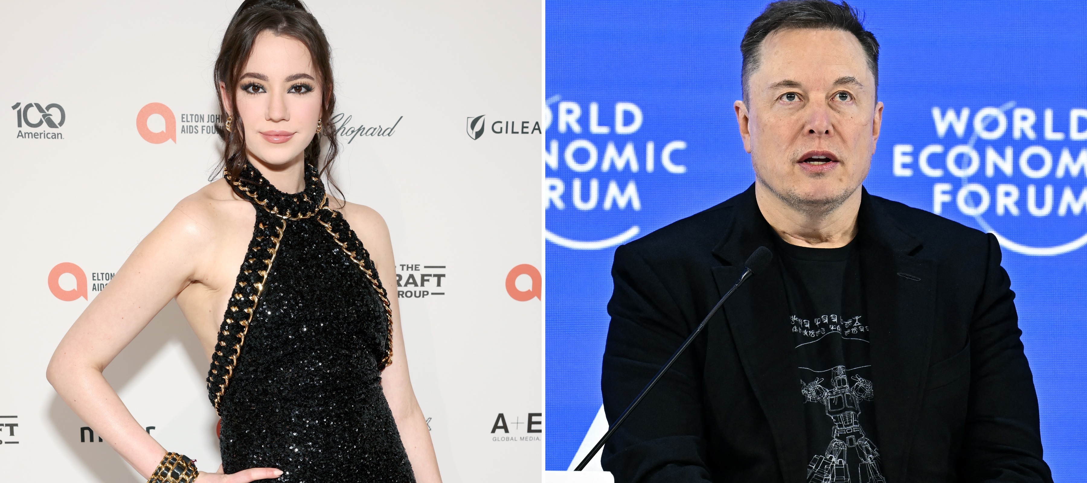 L: Ashley St. Clair, R: Elon Musk