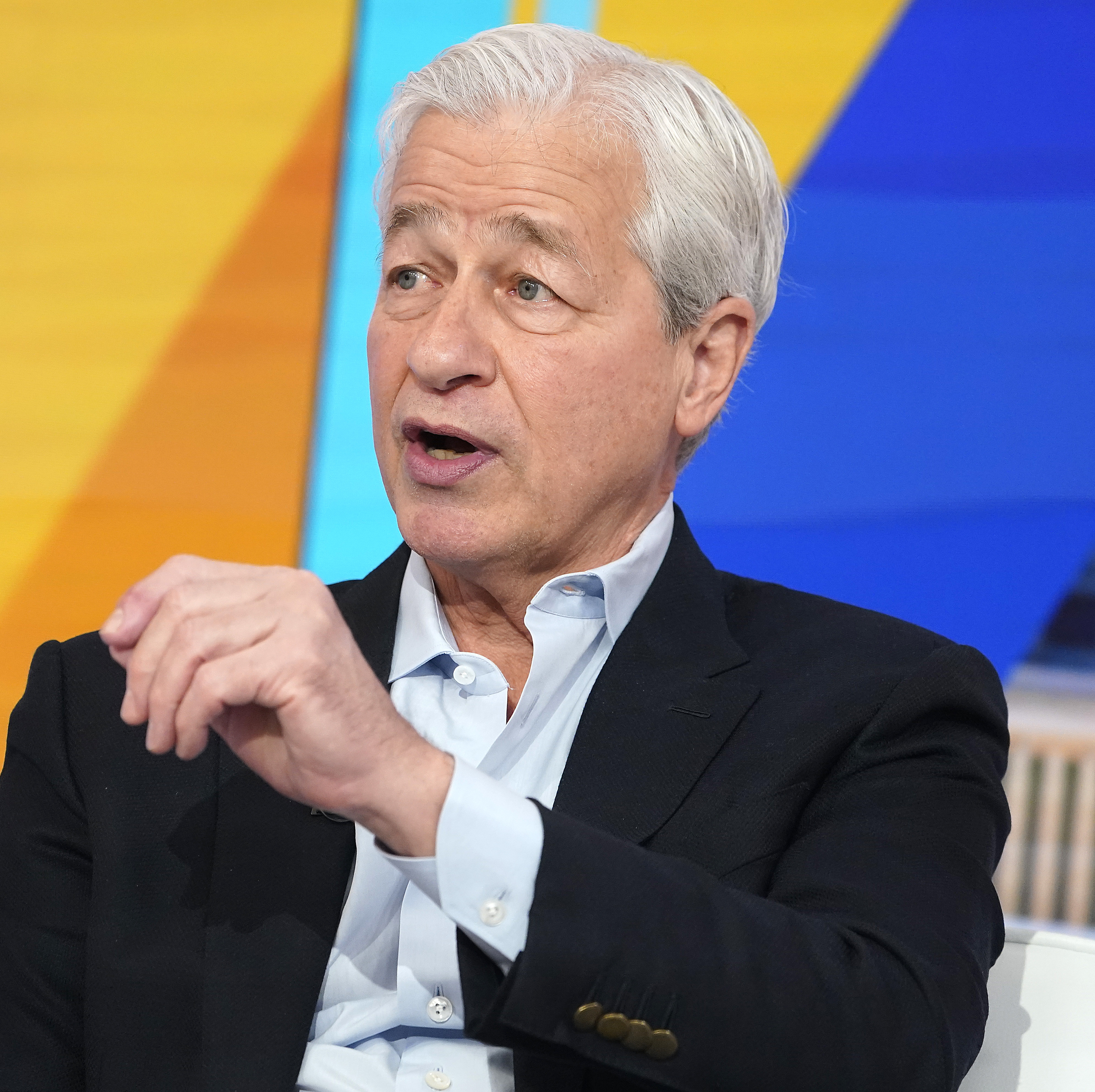 JP Morgan Chase CEO Jamie Dimon visits "Fox &amp; Friends" at Fox News Channel Studios.
