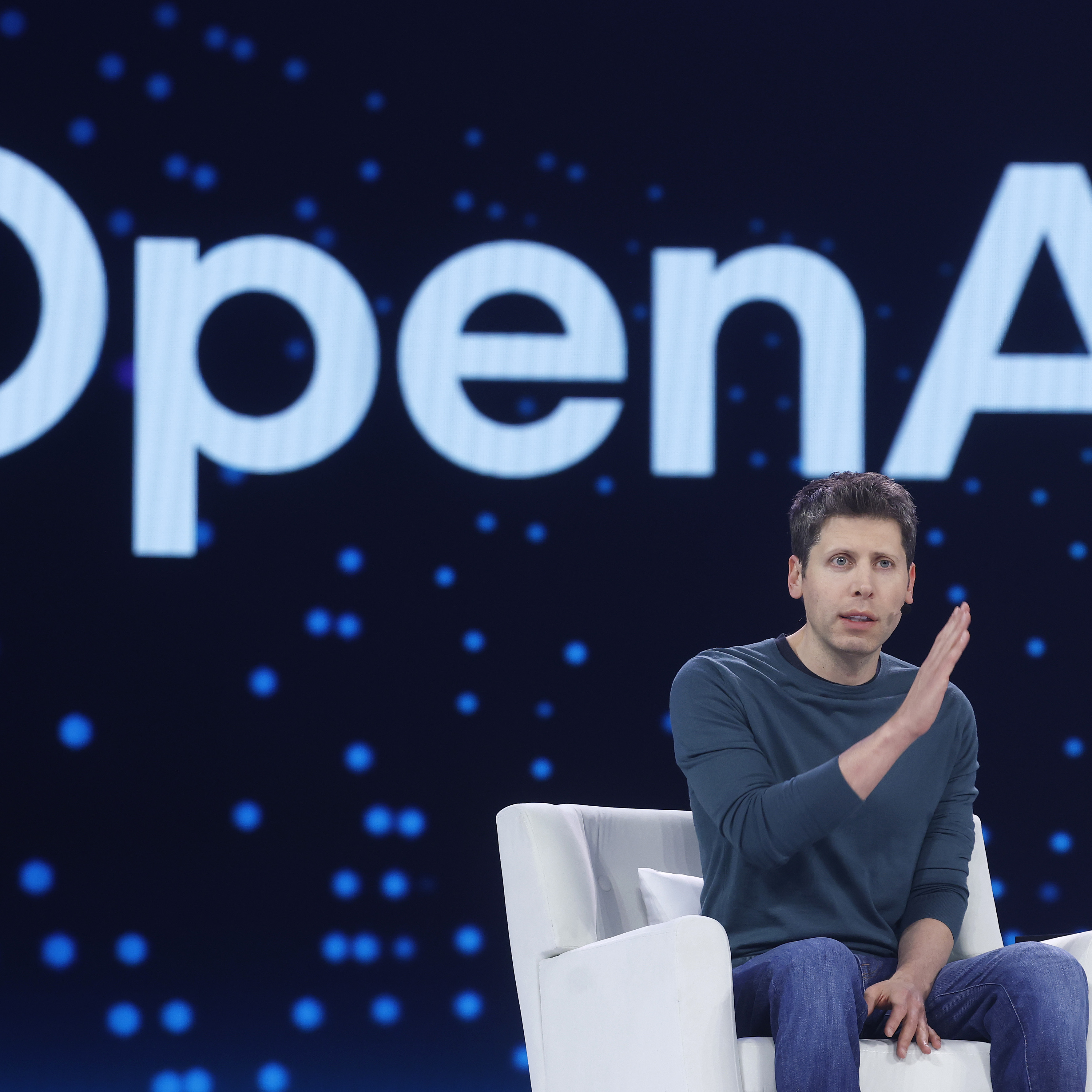 Sam Altman on stage