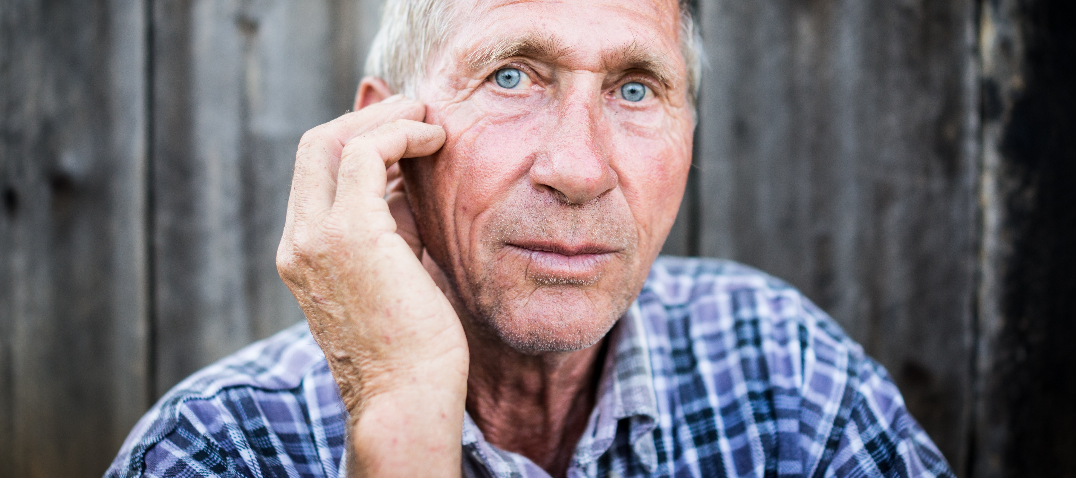 Older man thinking