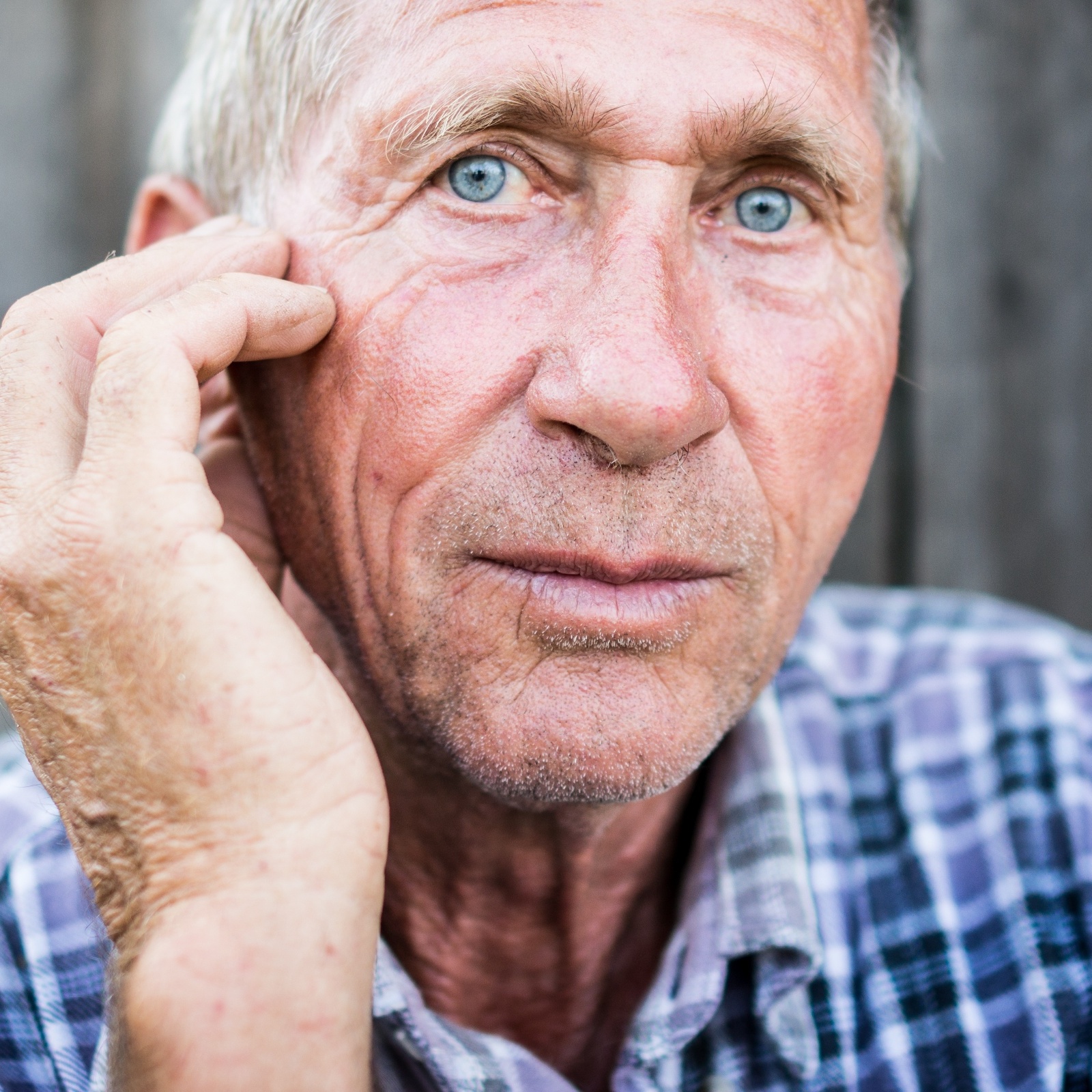 Older man thinking