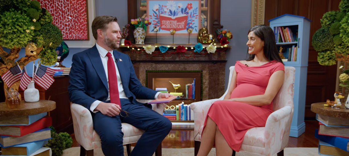 U.S. Vice President JD Vance and Second Lady Usha Vance on a Father's Day special episode of Storytime with the Second Lady.