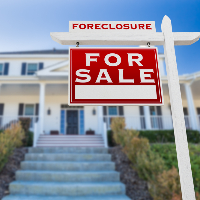 A photo of a house for sale in foreclosure